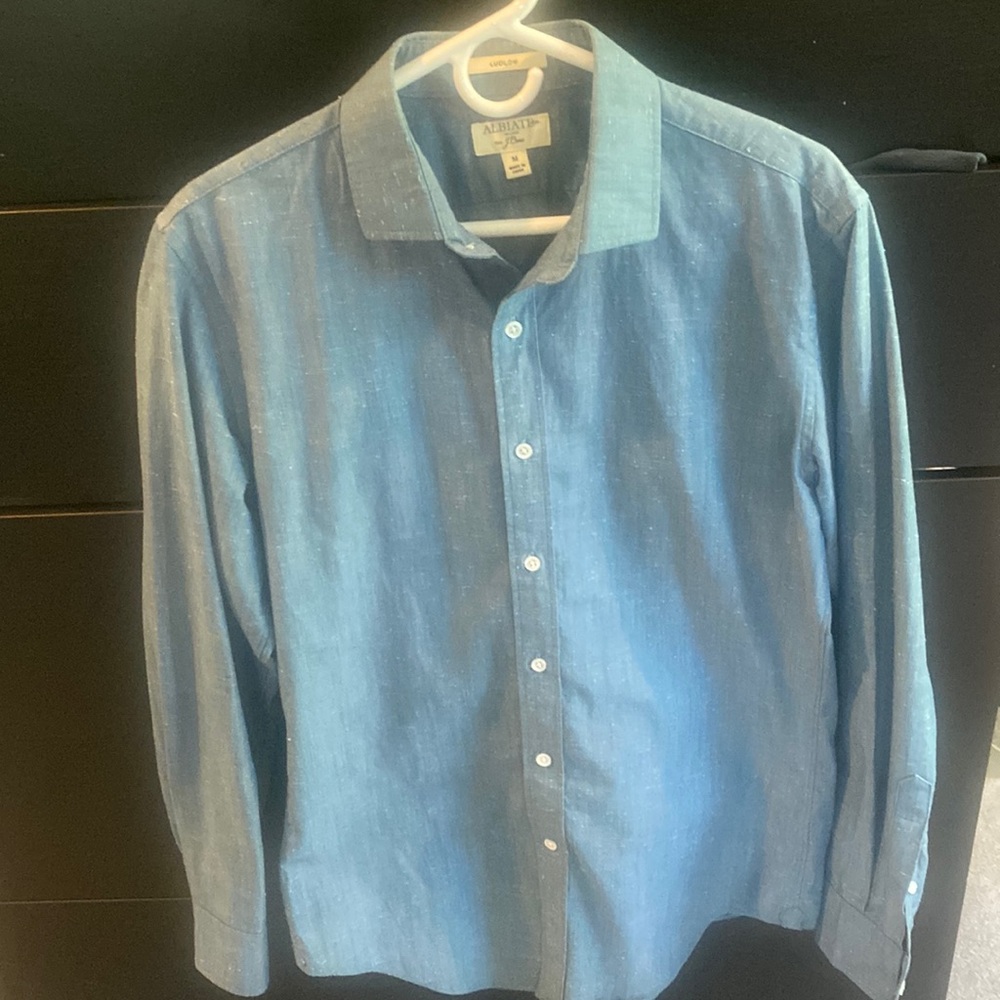 Men’s Denim J Crew Button Down Shirt (Albiate 1830 fabric) - Size M